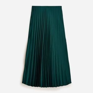 JCrew Pleated Midi Skirt in Forest Green Sz Small
